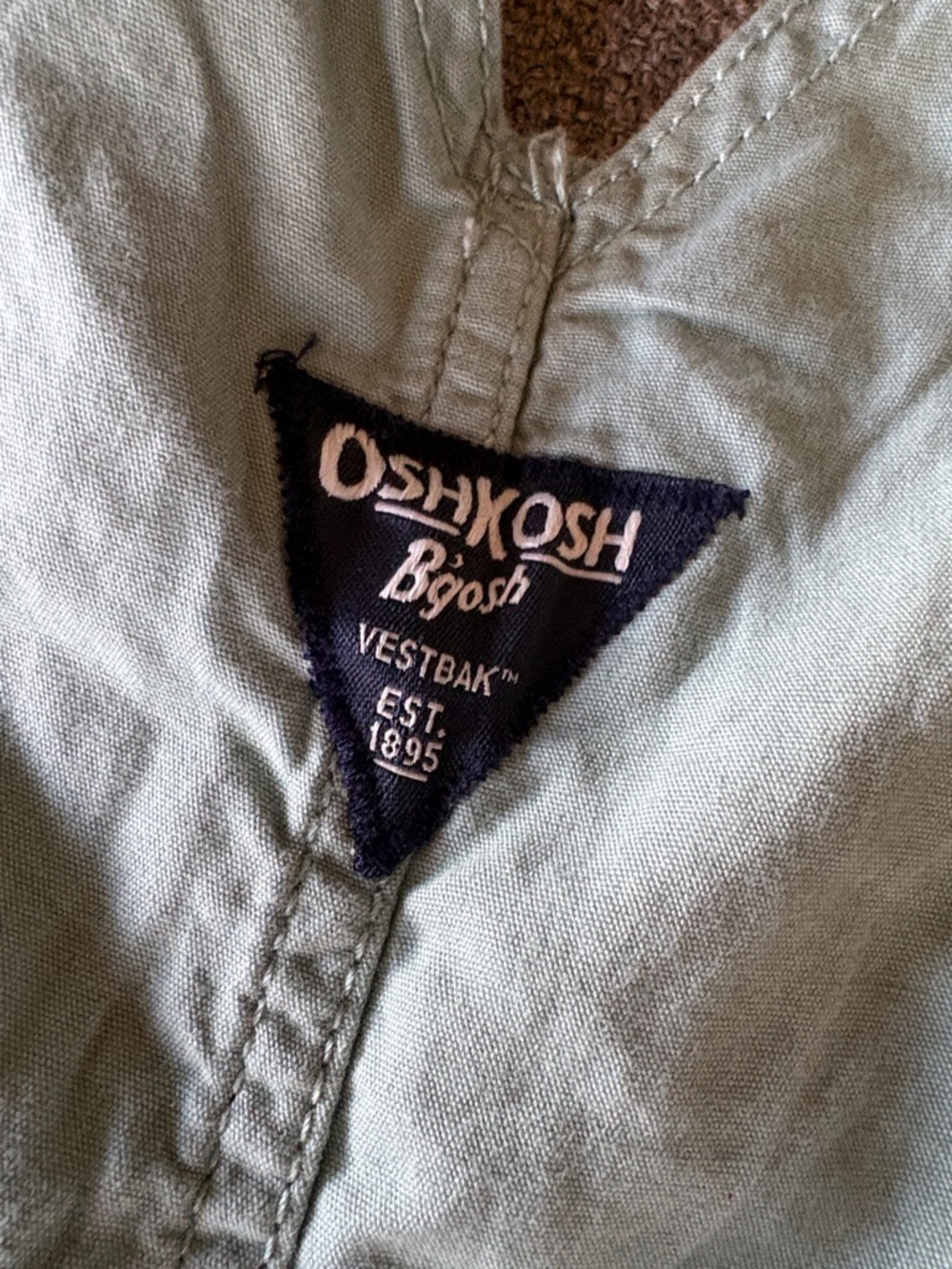 OshKosh B'gosh Coveralls Overalls with Orange Plaid Trim Farm Girl Sz 4 - Picture 4 of 7